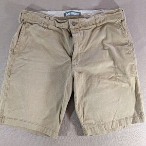 Lee Dungarees Men’s Khaki Cotton Stretch Chino Shorts Size 36